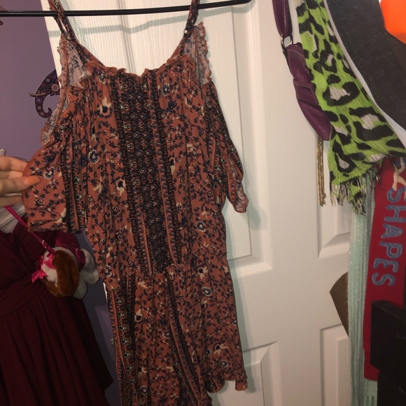 Floral brown romper - Picture 4 of 4